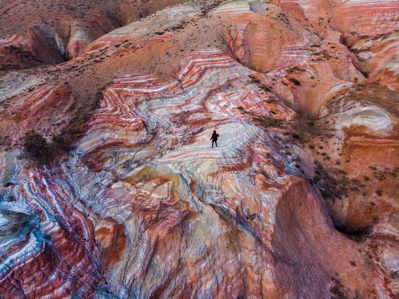 Candy Cane mountains in Azerbajian