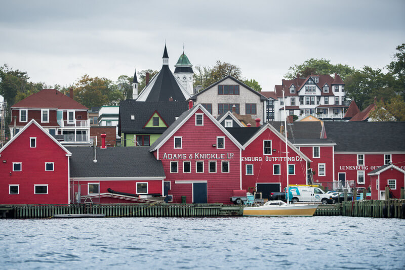 View of the town of Lunenburg in Nova Scotia