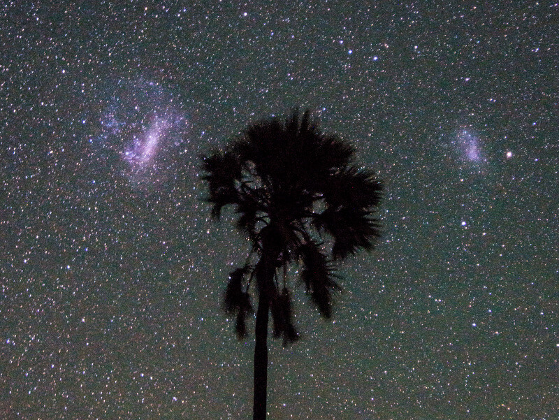 Magellanic clouds while stargazing in Botswana