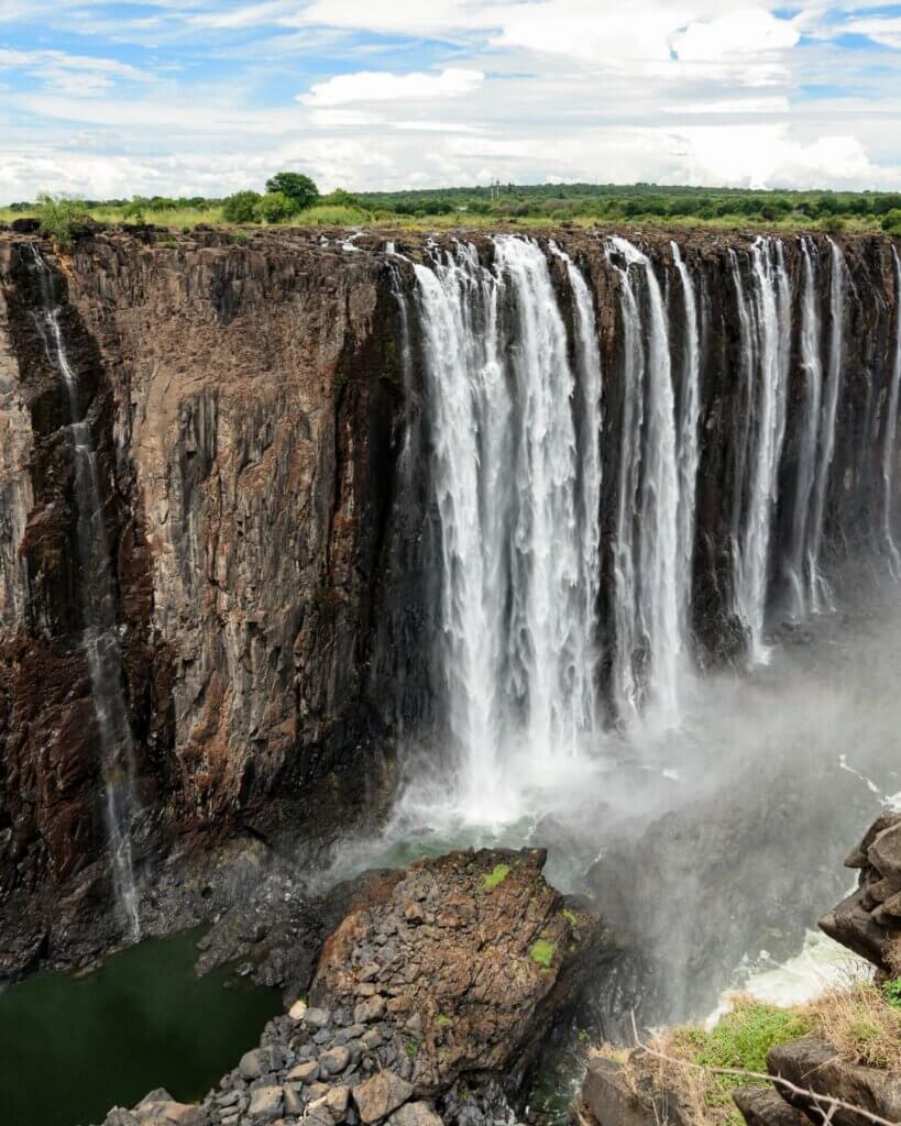 You can rappel the 110 meter wall of the Victoria Falls