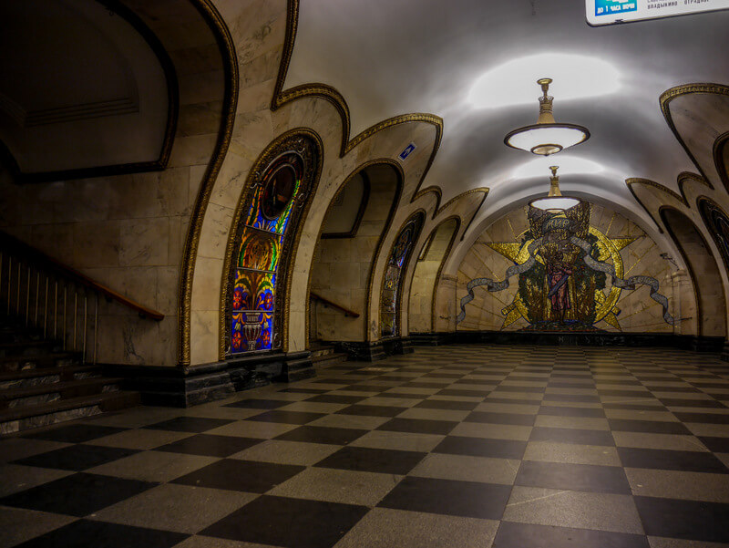 Novoslobodskaya metro station in Moscow,