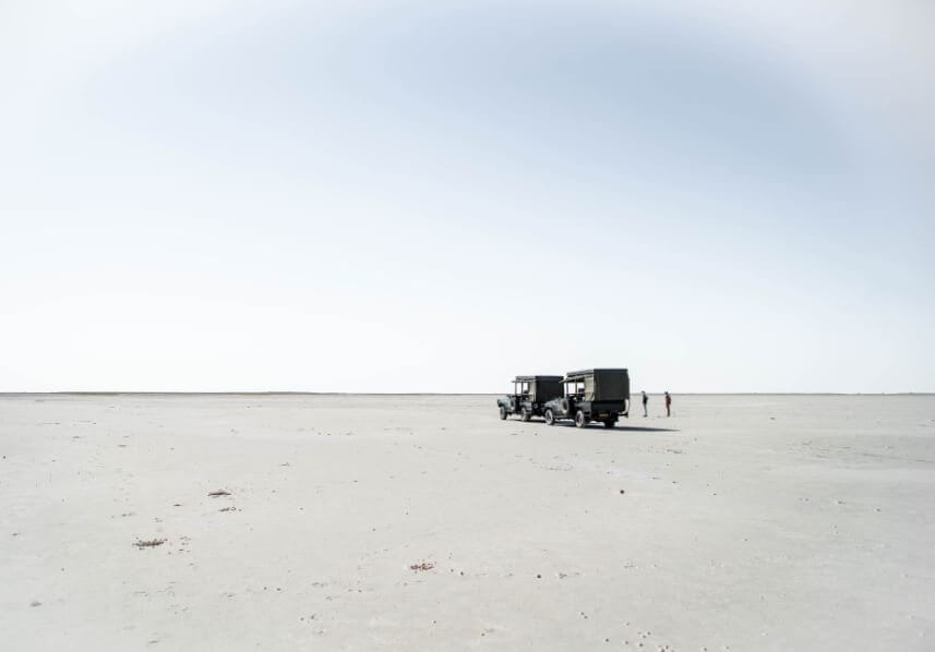 The salt flats of Nxai Pan National Park