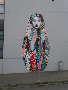 Artist Hush created one of my favourite grafittis in Stavanger - Stavanger street art