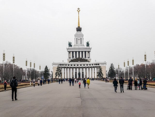 Architecture at Gorki Park in Moscow