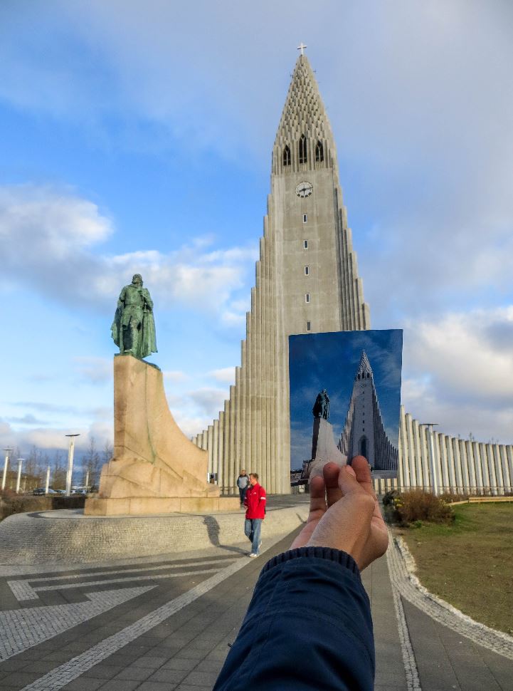 Postcard of Hallgrímskirkja in Reykavic, Iceland's capital