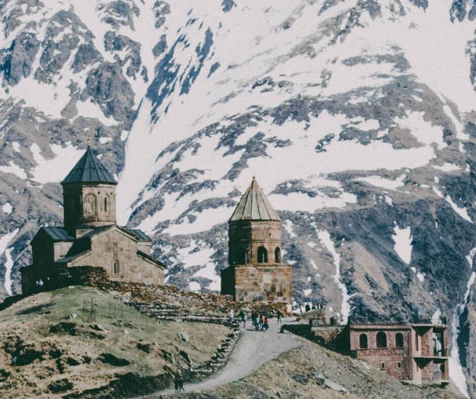 Gergeti Trinity Church in Winter