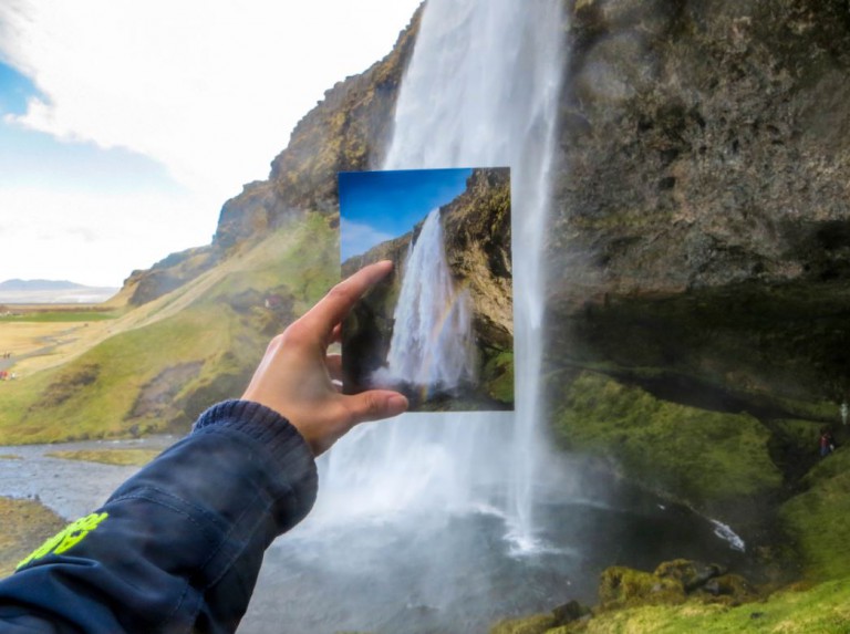 Postcard of Seljalandsfoss in Iceland