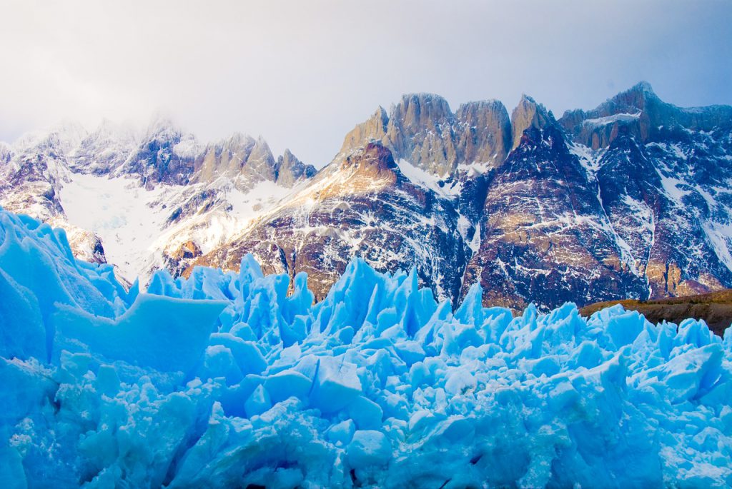 View of the Grey glacier in the west side of the National Park - View of the Grey glacier in the west side of the National Park