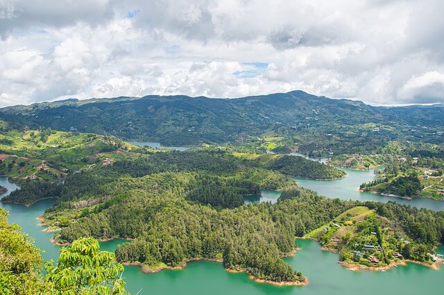 Guatape in Colombia is one of the most popular spots for tourists from all countries