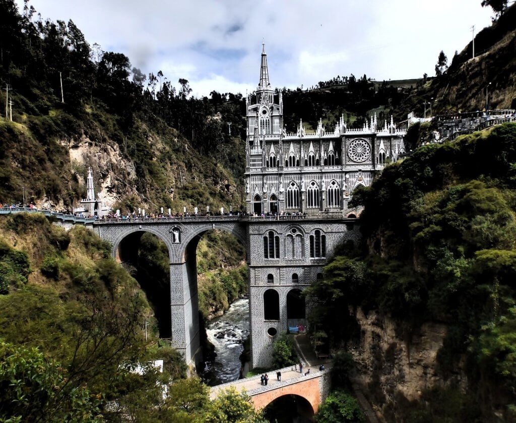 Las Lajas Sancturary in Colombia is a man made wonder