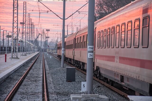 Sunset in Southern Germany when interrailing in Summer