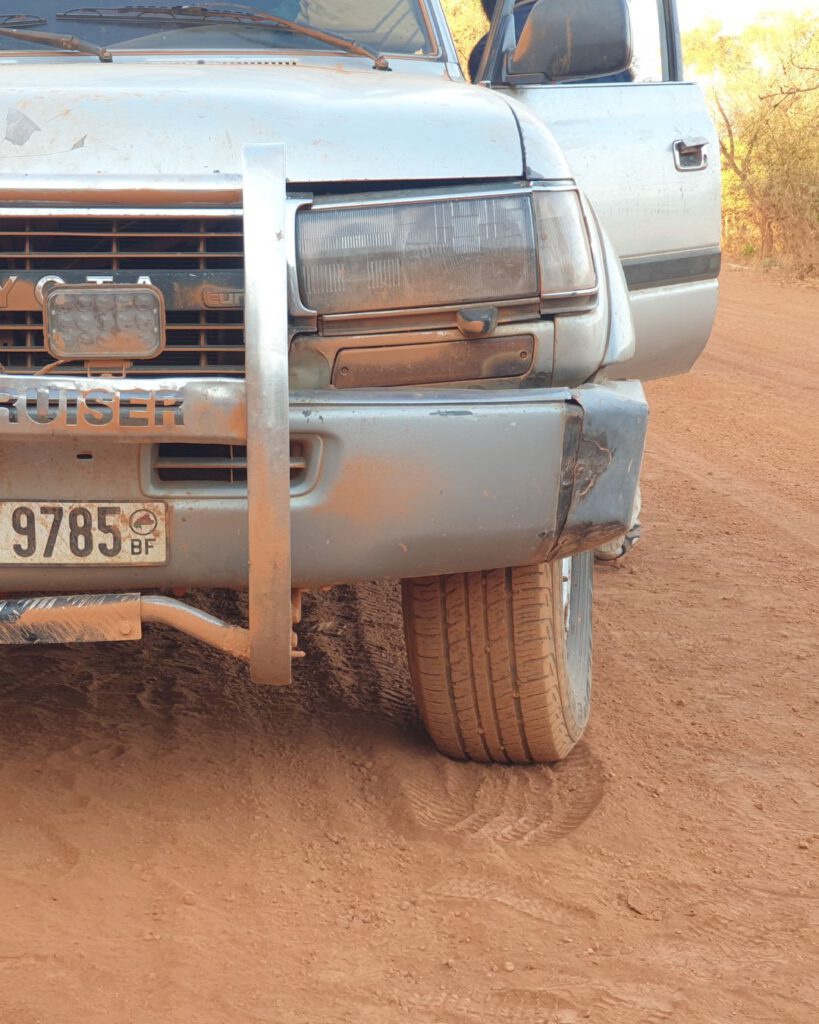 Damages in a car in West Africa