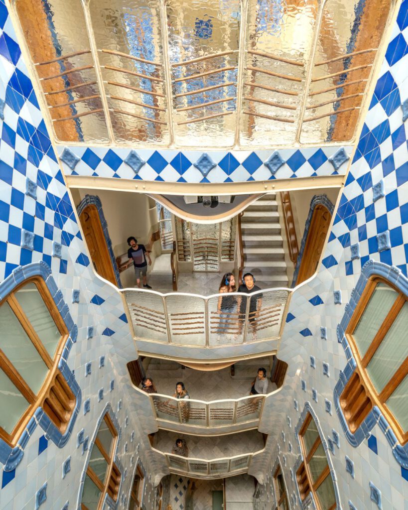 Indoor architecuture at Gaudi’s Casa Batlló