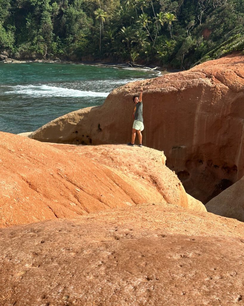 Red rocks in Dominica