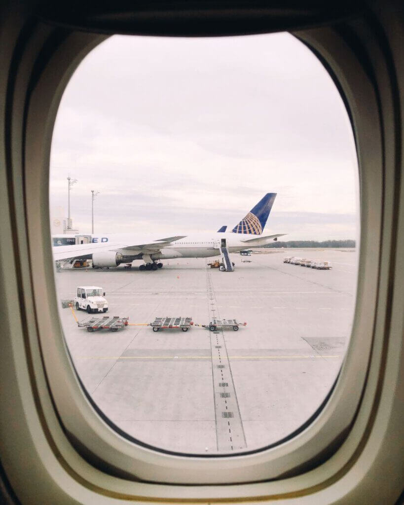 Flight inside cabin United