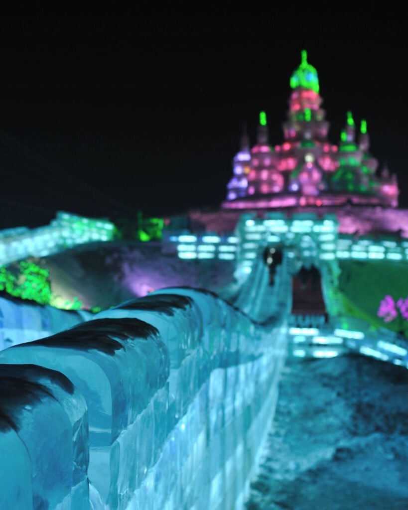 Harbin Ice Festival at night