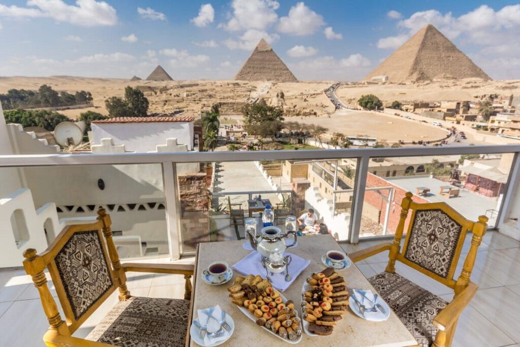 Great Pyramid InnAuthentic Egyptian charm with incredible rooftop pyramid views