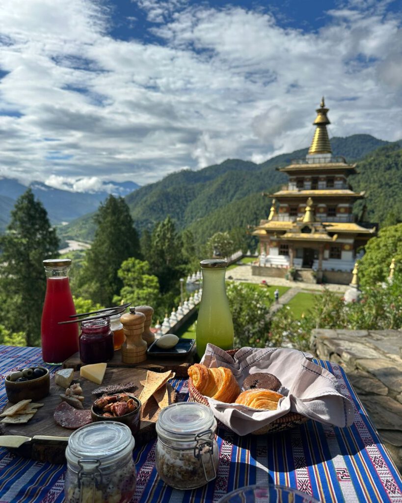 Breakfast at Bhutan &Beyond Punakha River Lodge