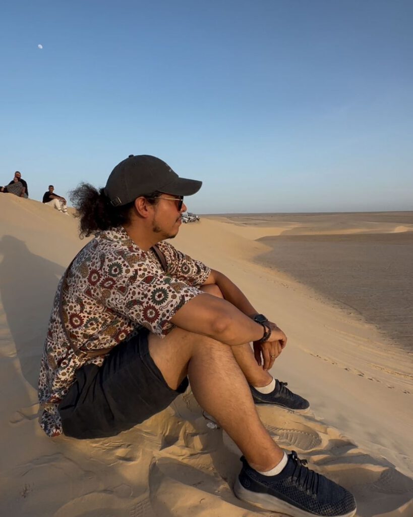 Overview of the desert in Tunisia