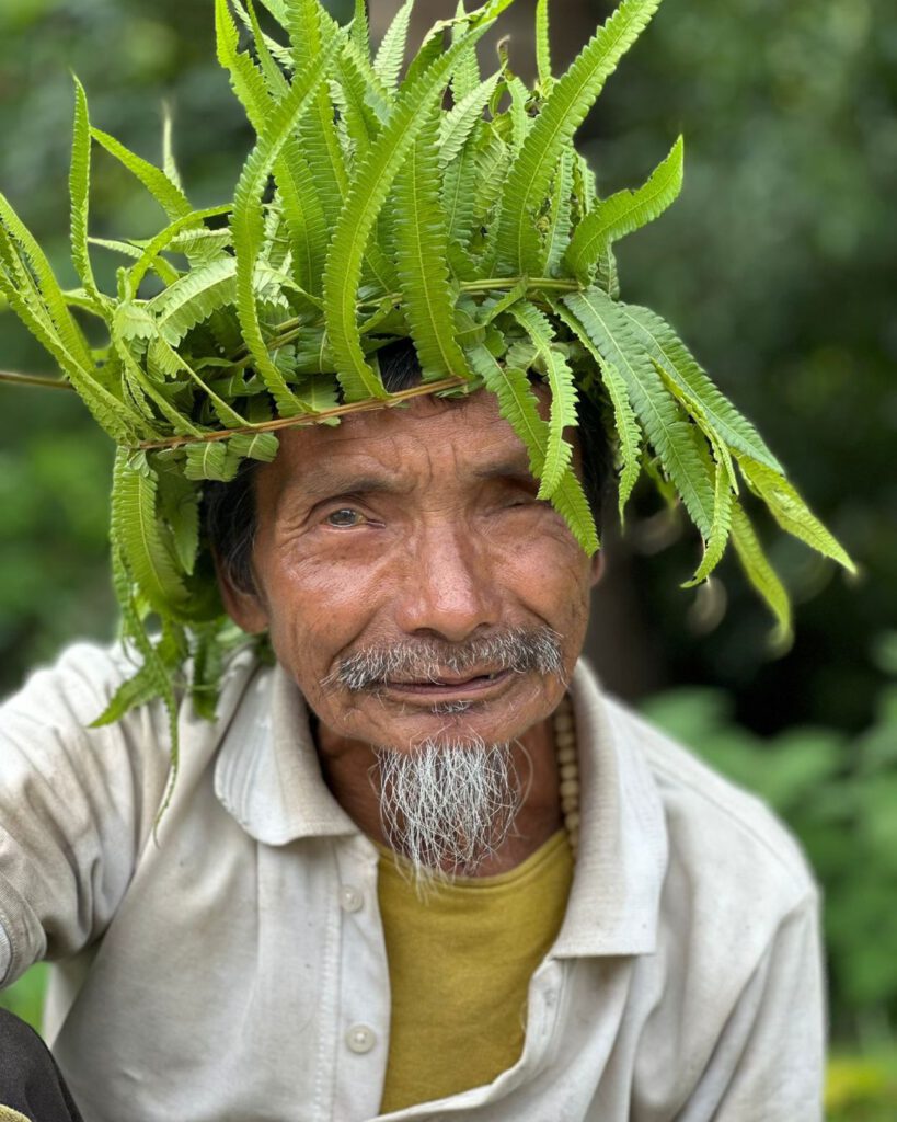 Person in Bhutan wearing traditional clothing